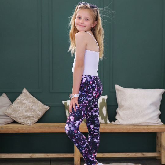 Midnight Bloom Poppets Leggings